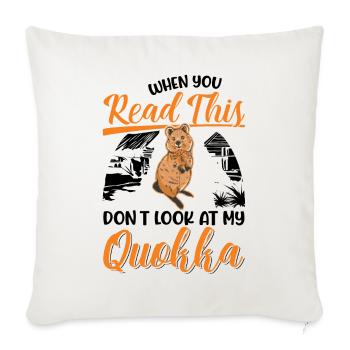 Quokka Gift Kangourou à queue courte - Housse de coussin décorative 45 x 45 cm - blanc nature - Devant