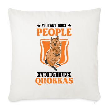 Quokka Gift Kangourou à queue courte - Housse de coussin décorative 45 x 45 cm - blanc nature - Devant