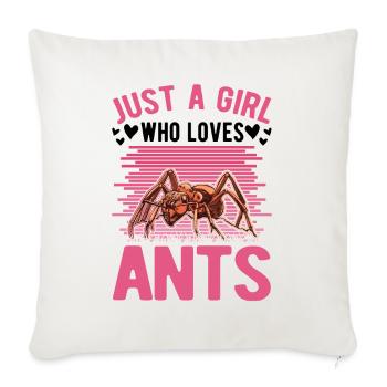 Fourmis Filles Fourmis Ferme Fourmis de feu - Housse de coussin décorative 45 x 45 cm - blanc nature - Devant