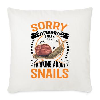 Escargot Cadeau Vignoble Escargot - Housse de coussin décorative 45 x 45 cm - blanc nature - Devant