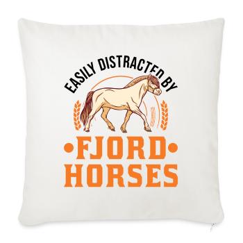 Fjord Horse Gift Norwegian Horse Fjord Horse - Housse de coussin décorative 45 x 45 cm - blanc nature - Devant