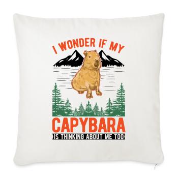 Capybara Wasserschwein Capibara - Sofa pillowcase 17,3'' x 17,3'' (45 x 45 cm) - natural white - Front