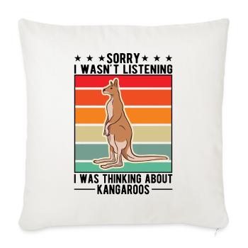 Australian Kangaroo Australia Kangaroo - Sofa pillowcase 17,3'' x 17,3'' (45 x 45 cm) - natural white - Front