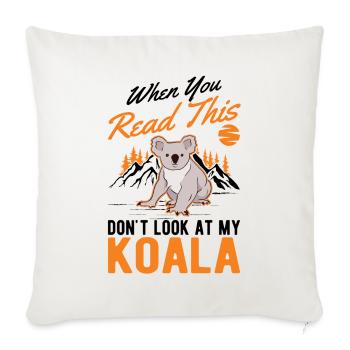 Koala Geschenk Koalabär - Sofakissenbezug 45 x 45 cm - Naturweiß  - Vorne