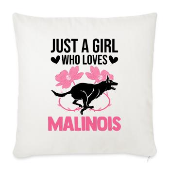 Malinois Girl Belgian Shepherd - Sofa pillowcase 17,3'' x 17,3'' (45 x 45 cm) - natural white - Front