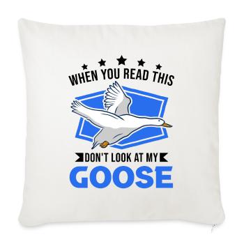 Oies Cadeau Goose Lovers Goose Éleveurs d’oies - Housse de coussin décorative 45 x 45 cm - blanc nature - Devant