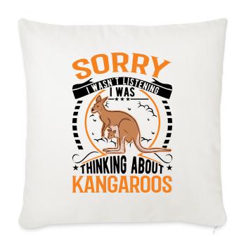 Australian Kangaroo Australia Kangaroo - Sofa pillowcase 17,3'' x 17,3'' (45 x 45 cm) - natural white - Front