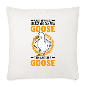 Oies Cadeau Goose Lovers Goose Éleveurs d’oies - Housse de coussin décorative 45 x 45 cm - blanc nature - Devant