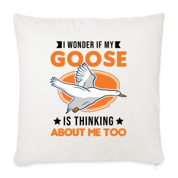 Geese Gift Goose Farmer Goose Goose - Sofa pillowcase 17,3'' x 17,3'' (45 x 45 cm) - natural white - Front