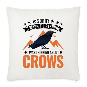 Crow Raven Crow Crow Husbandry Crow Breeder - Sofa pillowcase 17,3'' x 17,3'' (45 x 45 cm) - natural white - Front