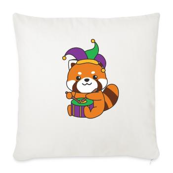 Carnival Red Panda with Drum Carnival Costume - Sofa pillowcase 17,3'' x 17,3'' (45 x 45 cm) - natural white - Front