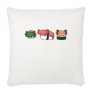 Sushi Axolotls kawaii Sushi Axolotl - Sofa pillowcase 17,3'' x 17,3'' (45 x 45 cm) - natural white - Front