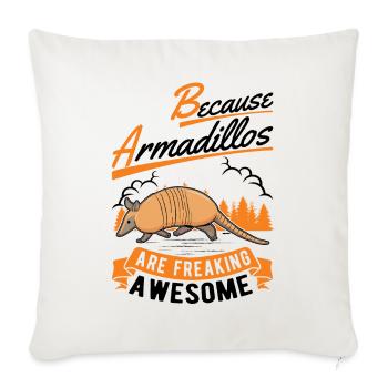Parce que les tatous sont des tatou géniaux - Housse de coussin décorative 45 x 45 cm - blanc nature - Devant
