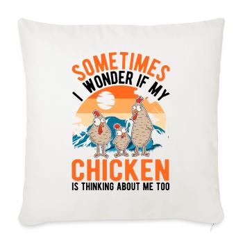 Chickens Chicken Breeding Chicken Farmer Farmer - Sofa pillowcase 17,3'' x 17,3'' (45 x 45 cm) - natural white - Front