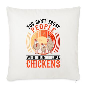 Chickens Farmer Chicken Farmer Chicken - Sofa pillowcase 17,3'' x 17,3'' (45 x 45 cm) - natural white - Front