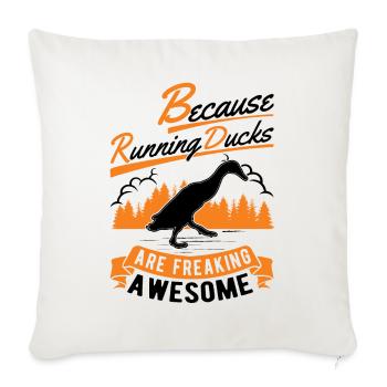 Indian Running Duck Gift Runner Duck - Sofa pillowcase 17,3'' x 17,3'' (45 x 45 cm) - natural white - Front