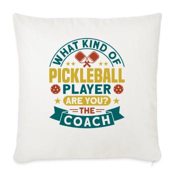Coach Pickleball Player Pickleball Design - Sofa pillowcase 17,3'' x 17,3'' (45 x 45 cm) - natural white - Front