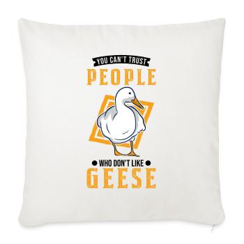 Geese Gift Goose Lovers Goose Breeders - Sofa pillowcase 17,3'' x 17,3'' (45 x 45 cm) - natural white - Front