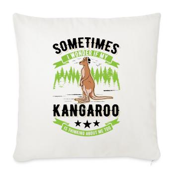 Kangourou australien Kangourou australien - Housse de coussin décorative 45 x 45 cm - blanc nature - Devant