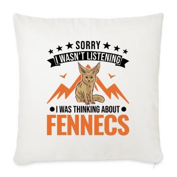 Fennec Gift Desert Fox Fennec - Sofa pillowcase 17,3'' x 17,3'' (45 x 45 cm) - natural white - Front