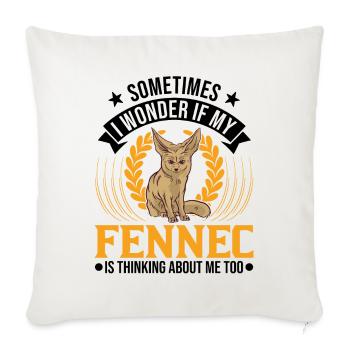 Fennec Gift Fennec Desert Fox - Sofa pillowcase 17,3'' x 17,3'' (45 x 45 cm) - natural white - Front
