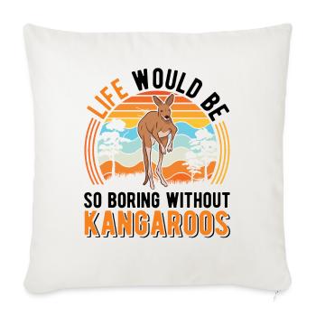 Kangourou australien Kangourou australien - Housse de coussin décorative 45 x 45 cm - blanc nature - Devant
