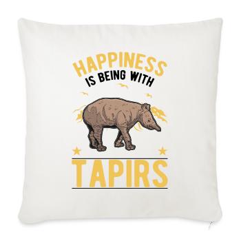 Tapir Luck Lowland Tapir Tapirdae Tapir - Sofa pillowcase 17,3'' x 17,3'' (45 x 45 cm) - natural white - Front