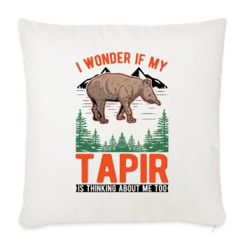Tapir Gift Lowland Tapir Tapirdae Tapir - Sofa pillowcase 17,3'' x 17,3'' (45 x 45 cm) - natural white - Front