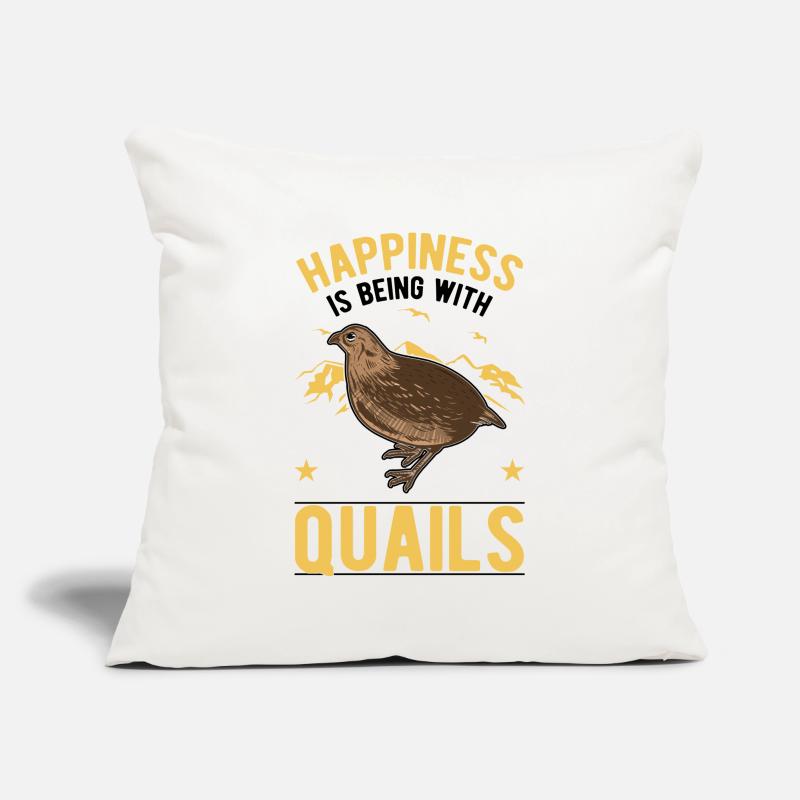 Caille Luck Élevage de cailles Éleveur de cailles Housse de coussin décorative 45 x 45 cm