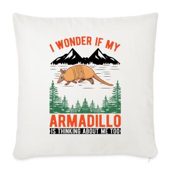 Armadillo Geschenk Gürteltier - Sofakissenbezug 45 x 45 cm - Naturweiß  - Vorne