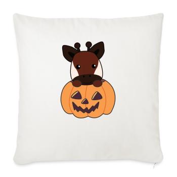 Okapi in Pumpkin Sweet Okapis Happy Halloween - Sofa pillowcase 17,3'' x 17,3'' (45 x 45 cm) - natural white - Front