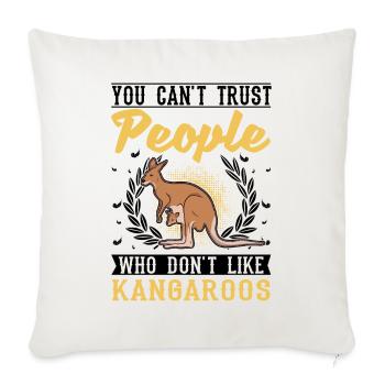 Kangourou Australie Kangourou australien - Housse de coussin décorative 45 x 45 cm - blanc nature - Devant