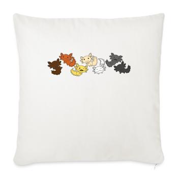 Bear Brotherhood Flag Pride LGBTQ Axolotl - Housse de coussin décorative 45 x 45 cm - blanc nature - Devant