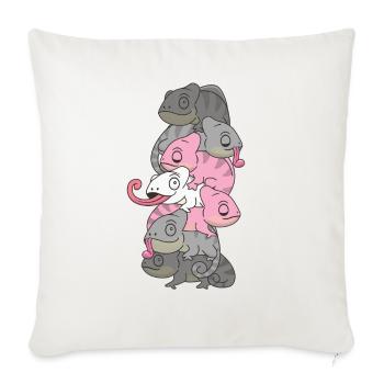 Demigirl Flag Pride LGBTQ Chameleon Bunch - Housse de coussin décorative 45 x 45 cm - blanc nature - Devant