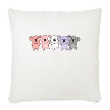 cupioromantic Flag Pride LGBTQ cute koala - Sofa pillowcase 17,3'' x 17,3'' (45 x 45 cm) - natural white - Front