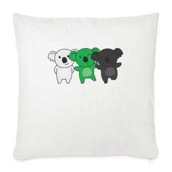 Neutrois Flag Pride LGBTQ Mignon Koala - Housse de coussin décorative 45 x 45 cm - blanc nature - Devant