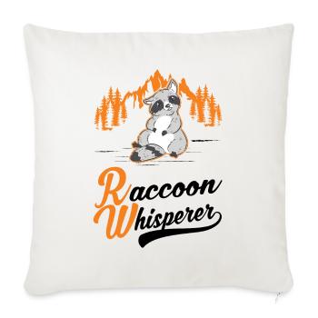Raton laveur Raton laveur - Housse de coussin décorative 45 x 45 cm - blanc nature - Devant