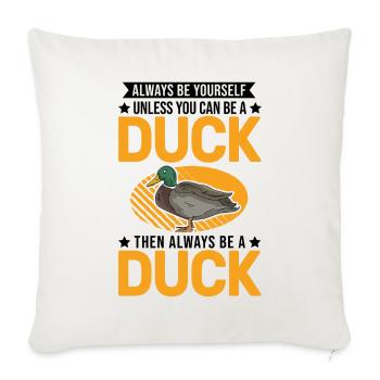 Duck Gift Duck Duck Breeder - Sofa pillowcase 17,3'' x 17,3'' (45 x 45 cm) - natural white - Front