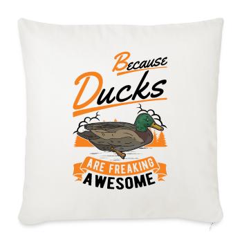 Duck Gift Duck Breeder - Sofa pillowcase 17,3'' x 17,3'' (45 x 45 cm) - natural white - Front