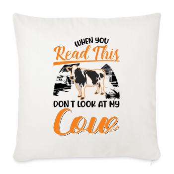 Cow Gift Farmer Cattle Breeder Cows - Sofa pillowcase 17,3'' x 17,3'' (45 x 45 cm) - natural white - Front