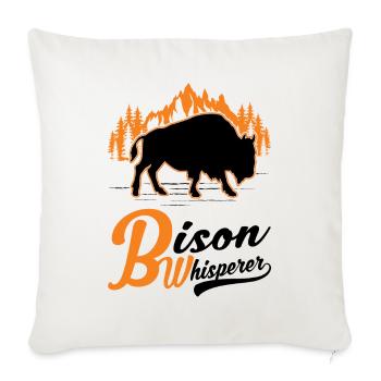 Buffalo Whisperer Buffalo Whisperer Water Buffalo - Sofa pillowcase 17,3'' x 17,3'' (45 x 45 cm) - natural white - Front
