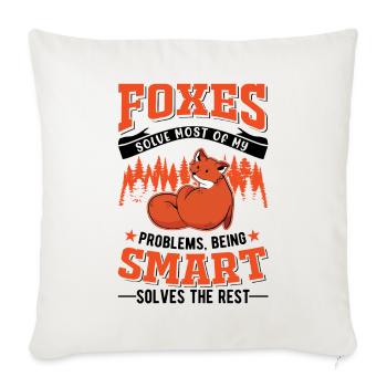 Fuchs Geschenk Rotfuchs - Sofakissenbezug 45 x 45 cm - Naturweiß  - Vorne
