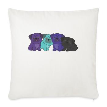 alexigender flag pug pride LGBTQ cute dogs - Sofa pillowcase 17,3'' x 17,3'' (45 x 45 cm) - natural white - Front