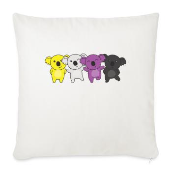 Nonbinary Flag Pride LGBTQ süßer Koala - Sofakissenbezug 45 x 45 cm - Naturweiß  - Vorne