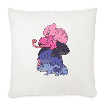Omnisexual Flag Pride LGBTQ Chameleon Bunch - Housse de coussin décorative 45 x 45 cm - blanc nature - Devant