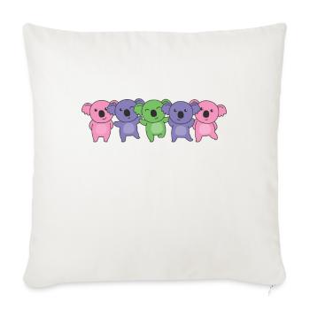 Trigender Flag Pride LGBTQ Mignon Koala - Housse de coussin décorative 45 x 45 cm - blanc nature - Devant