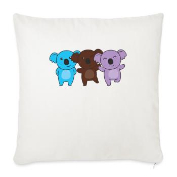 androsexual flag pride LGBTQ cute koala - Sofa pillowcase 17,3'' x 17,3'' (45 x 45 cm) - natural white - Front