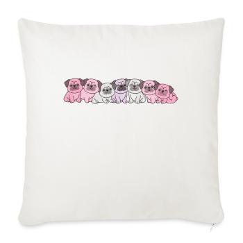 pomossexual flag pug pride LGBTQ cute dogs - Sofa pillowcase 17,3'' x 17,3'' (45 x 45 cm) - natural white - Front