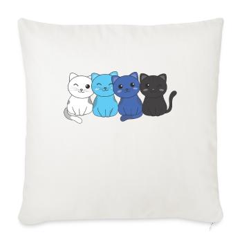 transmasc Flag Pride LGBTQ Cute Cat Bunch - Sofa pillowcase 17,3'' x 17,3'' (45 x 45 cm) - natural white - Front
