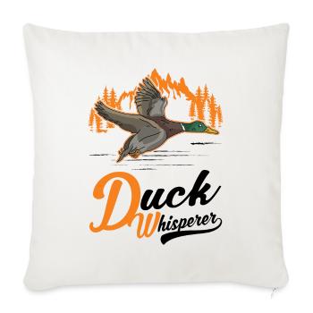 Canards Whisperer Duck Whisperer Duck Breeder - Housse de coussin décorative 45 x 45 cm - blanc nature - Devant
